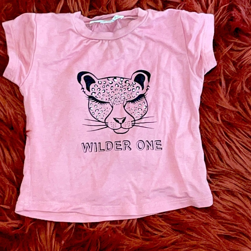 Baileys blossom wilder one pink tee 3-6 months